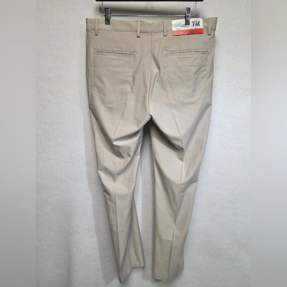 Greg Norman Collection Performance Golf Pant Mens 34 X 32 In Khaki New - Picture 11 of 11